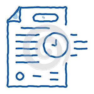 adjournment of trial date doodle icon hand drawn illustration