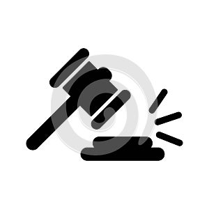 Adjudicate, hammer, justice icon