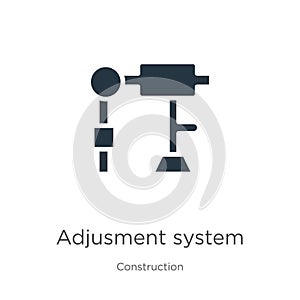 Adjusment system icon vector. Trendy flat adjusment system icon from construction collection isolated on white background. Vector