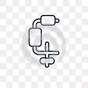 Adjusment System vector icon isolated on transparent background, linear Adjusment System transparency concept can be used web and