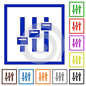 Adjust flat framed icons