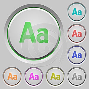 Adjust font size push buttons