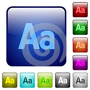 Adjust font size color square buttons
