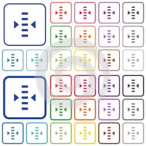 Adjust level outlined flat color icons