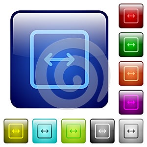 Adjust object width color square buttons