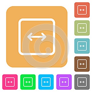 Adjust object width rounded square flat icons