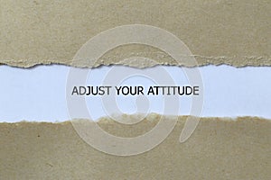 adjust your attitude on white paper