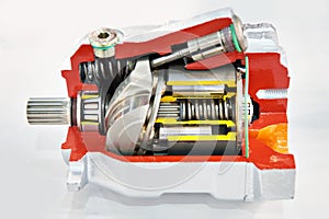 Axial piston pump in section photo