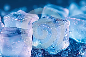 Adjustable ice cube shape adding color for a refreshing background