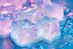 Adjustable ice cube shape adding color for a refreshing background