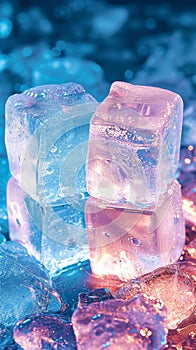 Adjustable ice cube shape adding color for a refreshing background
