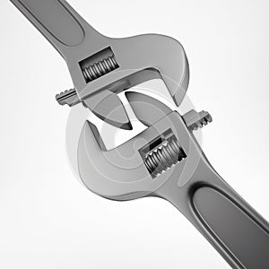 Adjustable metal wrench