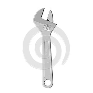 Adjustable monkey wrench. illustration