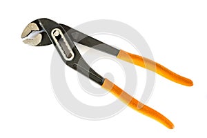 Adjustable pliers on white background