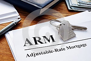 Adjustable Rate Mortgage ARM papers photo