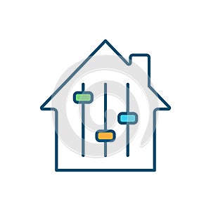 Adjustable-rate mortgage RGB color icon