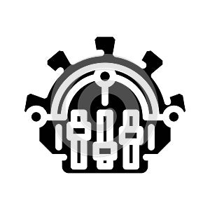 adjustable settings glyph icon vector illustration