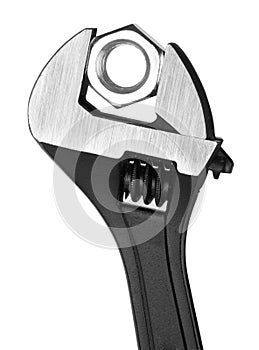 Adjustable spanner with metal nut