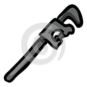 Adjustable Wrench - Hand Drawn Doodle Icon