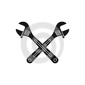 Adjustable wrench icon vector illustration