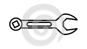 Adjustable wrench icon vector, tools, repair, maintenance, engineering, vector design Generative AI