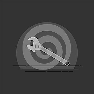 Adjustable wrench  illustration