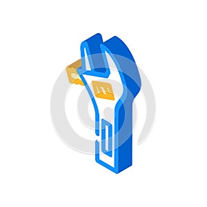 adjustable wrench isometric icon vector illustration