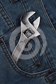 Wrench in jean pocket