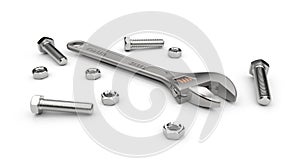 Adjustable wrench nuts and bolts