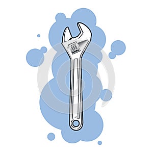 Adjustable wrench. Tools and repair
