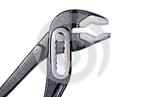Adjustable wrench used in installation work. Accessories for plumbers