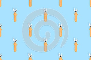 Adjustable wrenches seamless pattern.Background on the theme of repair, tools.