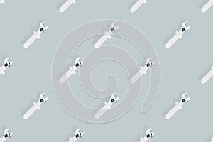 Adjustable wrenches seamless pattern.Background on the theme of repair, tools.