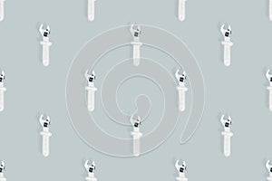 Adjustable wrenches seamless pattern.Background on the theme of repair, tools.