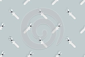 Adjustable wrenches seamless pattern.Background on the theme of repair, tools.