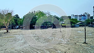 Adjusted land for construction site photo