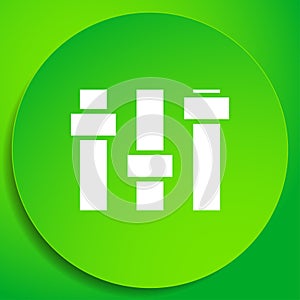 Adjuster, slider, tuner, fader bars with levers, knobs