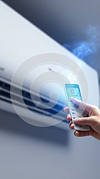 Adjusting air conditioner hand fine tunes temperature for comfort