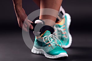 Adjusting ankle weights photo