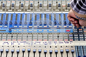 Audio sound mixer in concert