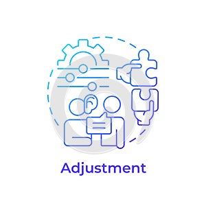 Adjustment blue gradient concept icon
