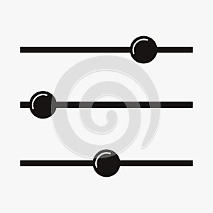 Adjustment button icon. Filter control symbol design