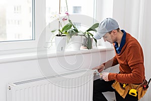 adjustment of heating radiator. temperature.