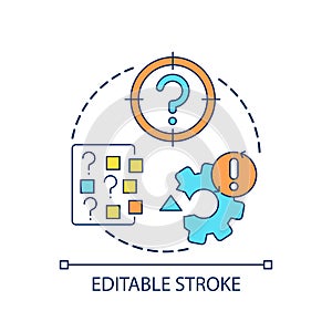 Adjustment problem concept icon
