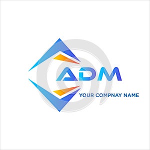 ADM abstract technology logo design on white background. ADM creative initials letter logo concept