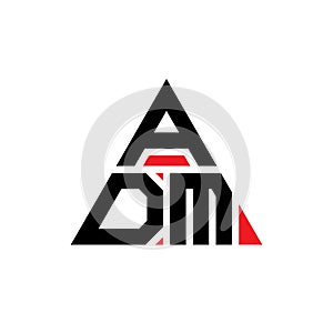 ADM triangle letter logo design with triangle shape. ADM triangle logo design monogram. ADM triangle vector logo template with red