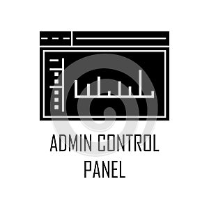 admin control panel icon. Element of Web Development for mobile concept and web apps. Detailed admin control panel icon can be use