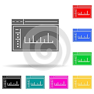 admin control panel multi color style icon. Simple glyph, flat vector of web development icons for ui and ux, website or mobile