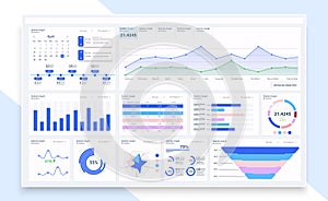 Admin dashboard UI, UX, GUI great design for any site purposes. Business infographic template. Concept user admin panel