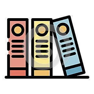 Admin documentation icon color outline vector